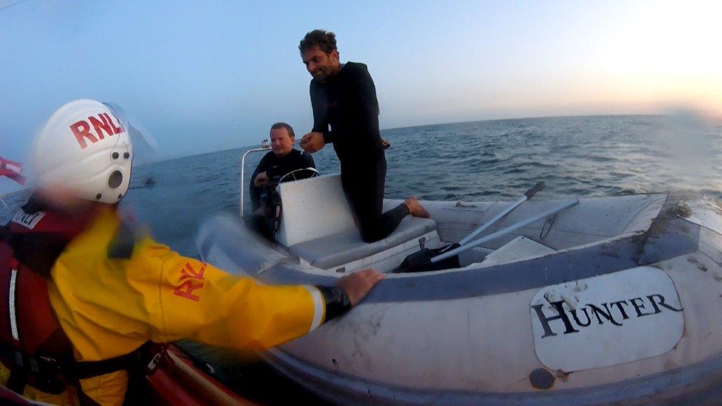 Broken down RHIB